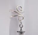 Ear Cuff Wire STAR - STERLING SILVER