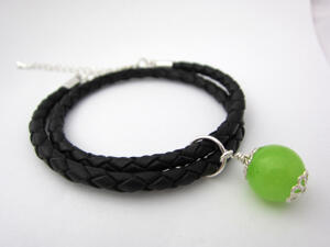 Nell of Sweden - TREND - Armband - Leather and Pearl Twin