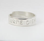 Justerbar ring med valfri text! Sterling Silver