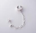 Ear Cuff HEART solo - Sterling Silver